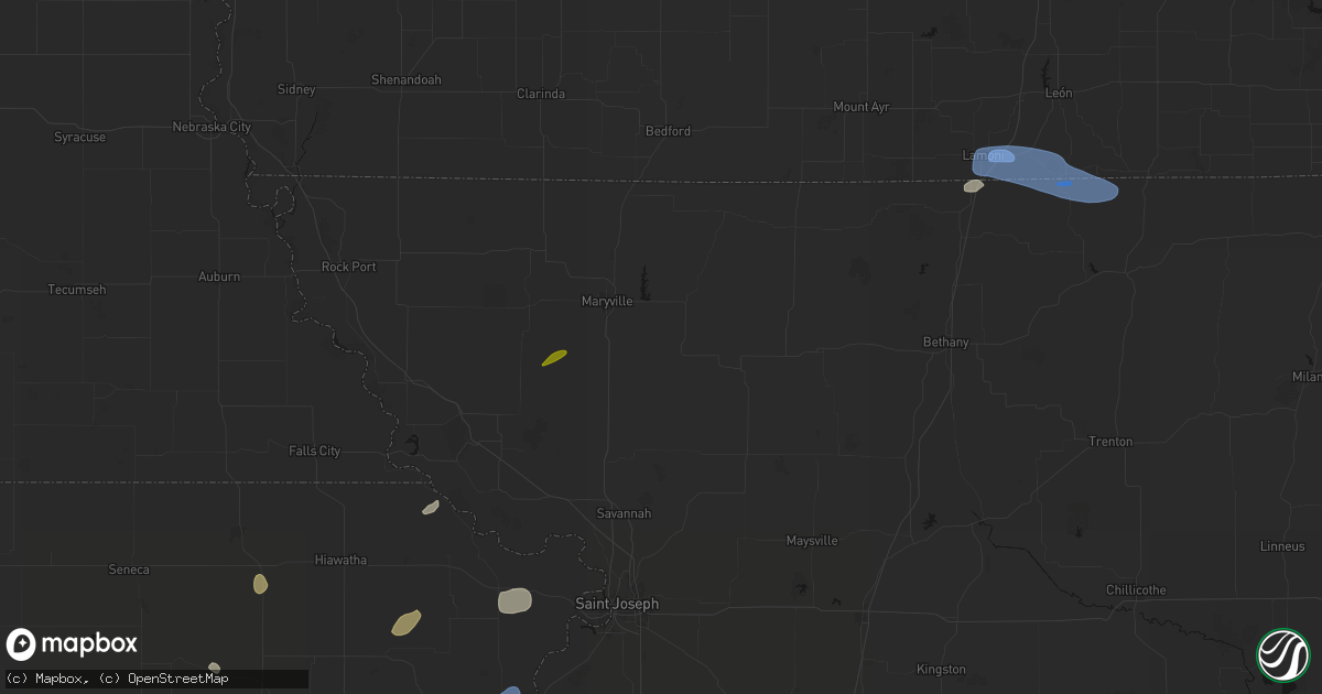Hail map in Conception Junction, MO on September 19, 2026