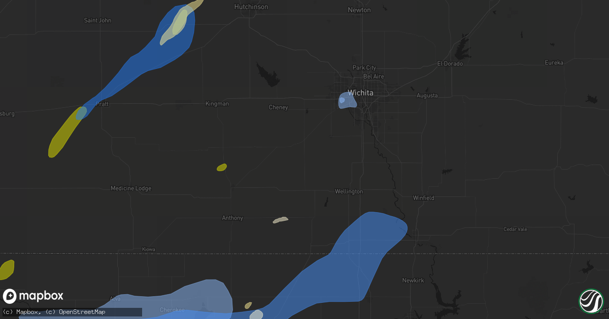 Hail map in Conway Springs, KS on September 19, 2026