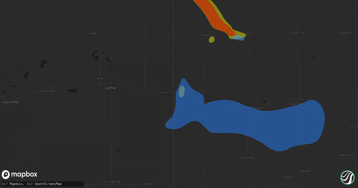 Hail map in Coolidge, KS on September 19, 2026