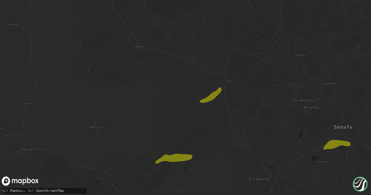 Hail map in Cuba, NM on September 19, 2026