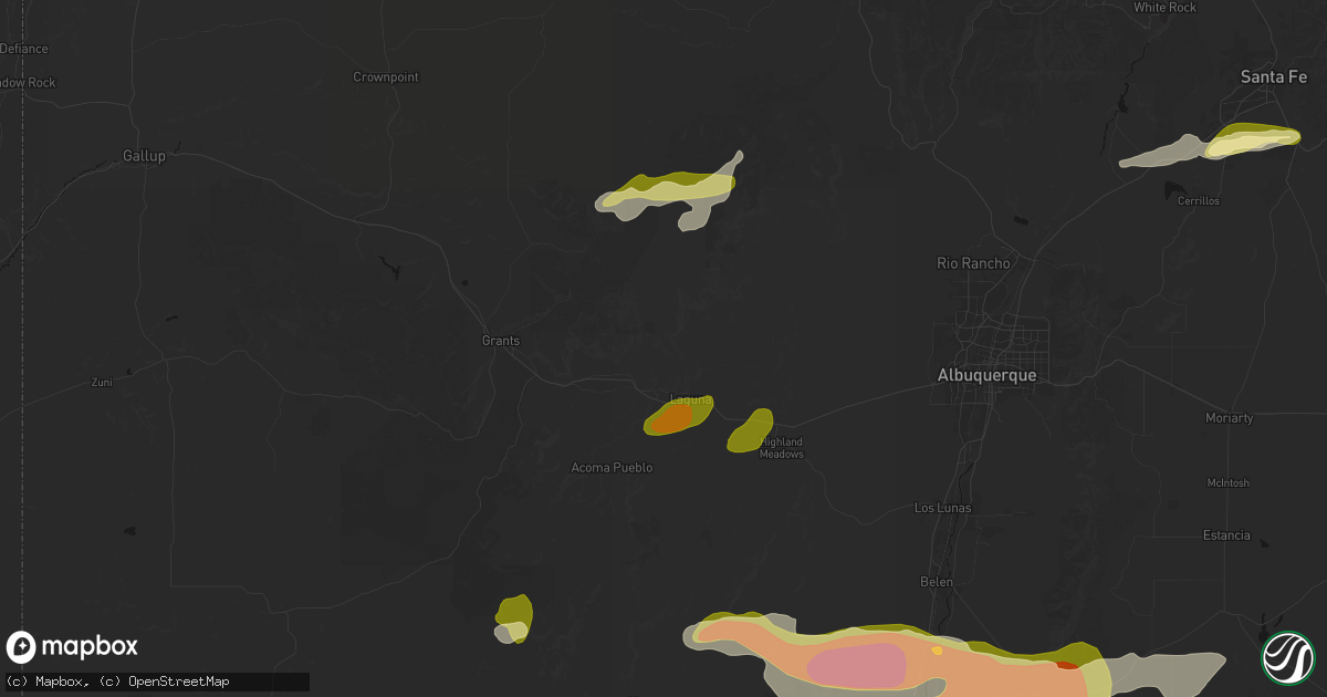 Hail map in Cubero, NM on September 19, 2026