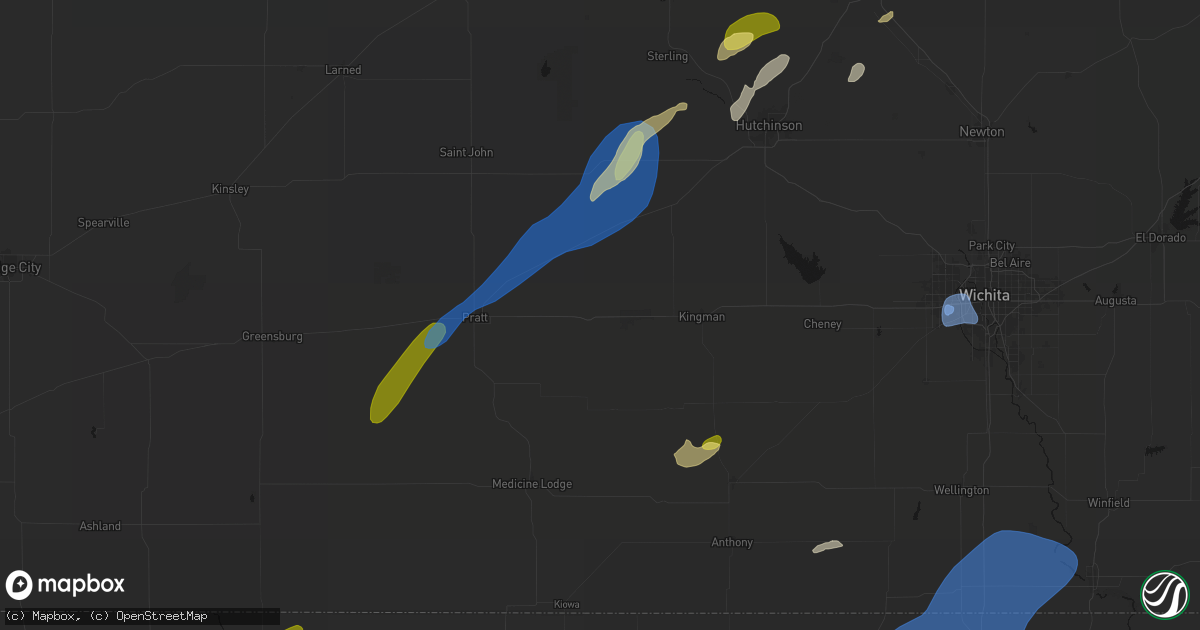 Hail map in Cunningham, KS on September 19, 2026