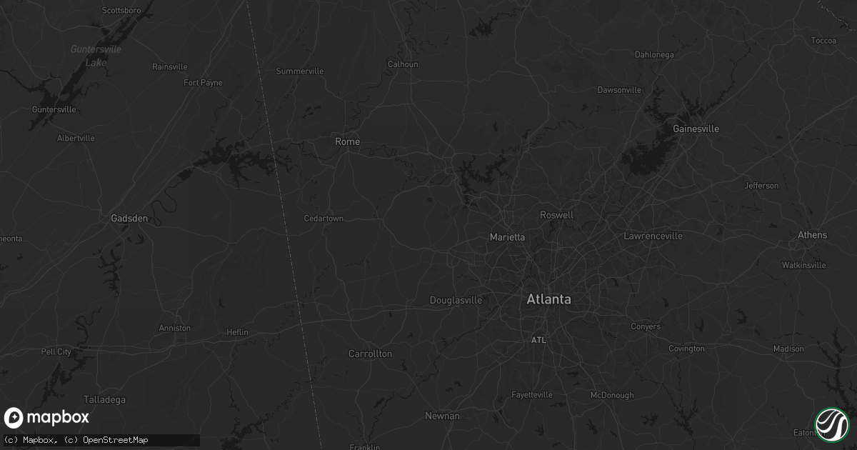 Hail map in Dallas, GA on September 19, 2026