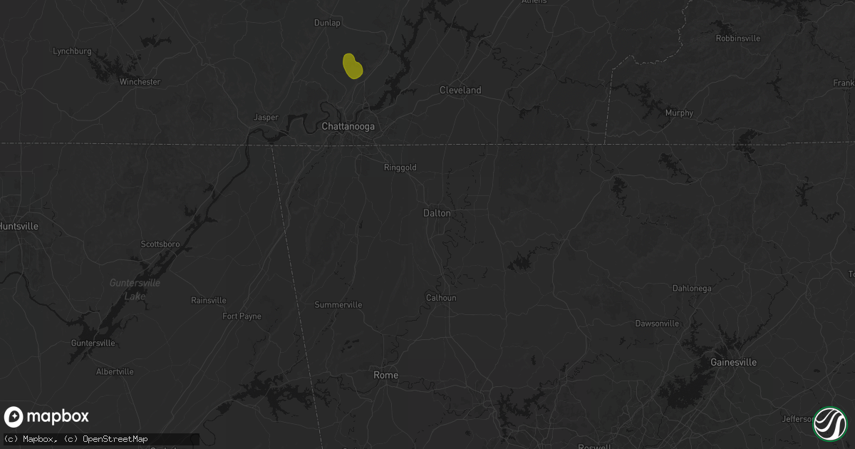 Hail map in Dalton, GA on September 19, 2026