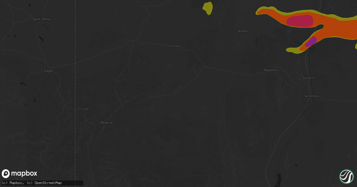 Hail map in Datil, NM on September 19, 2026