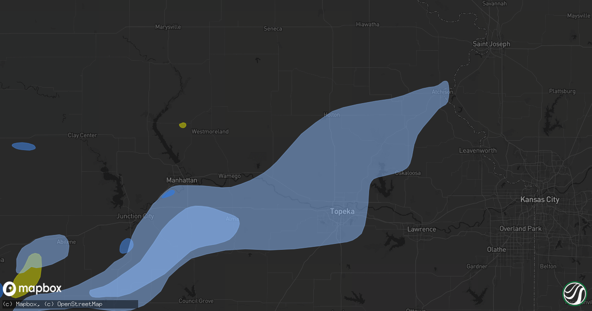 Hail map in Delia, KS on September 19, 2026