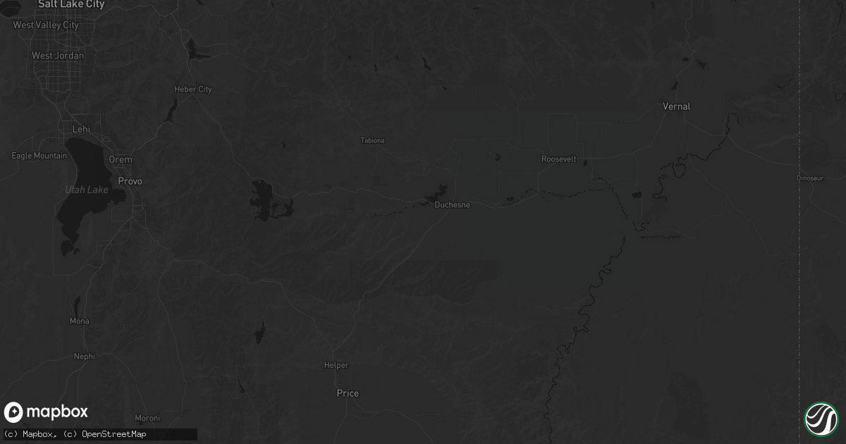 Hail map in Duchesne, UT on September 19, 2026