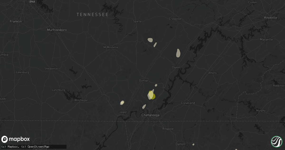 Hail map in Dunlap, TN on September 19, 2026