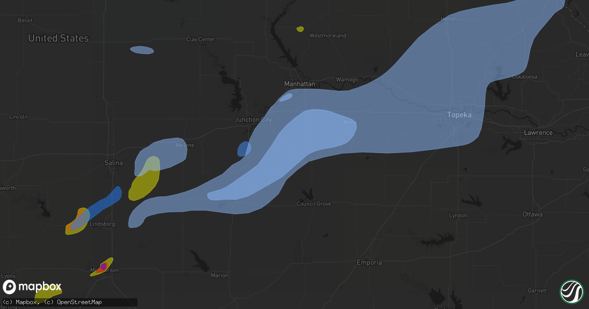 Hail map in Dwight, KS on September 19, 2026