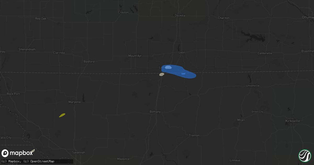 Hail map in Eagleville, MO on September 19, 2026