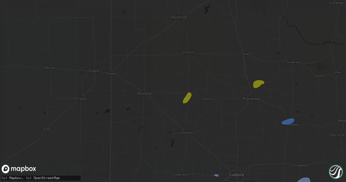 Hail map in Earth, TX on September 19, 2026