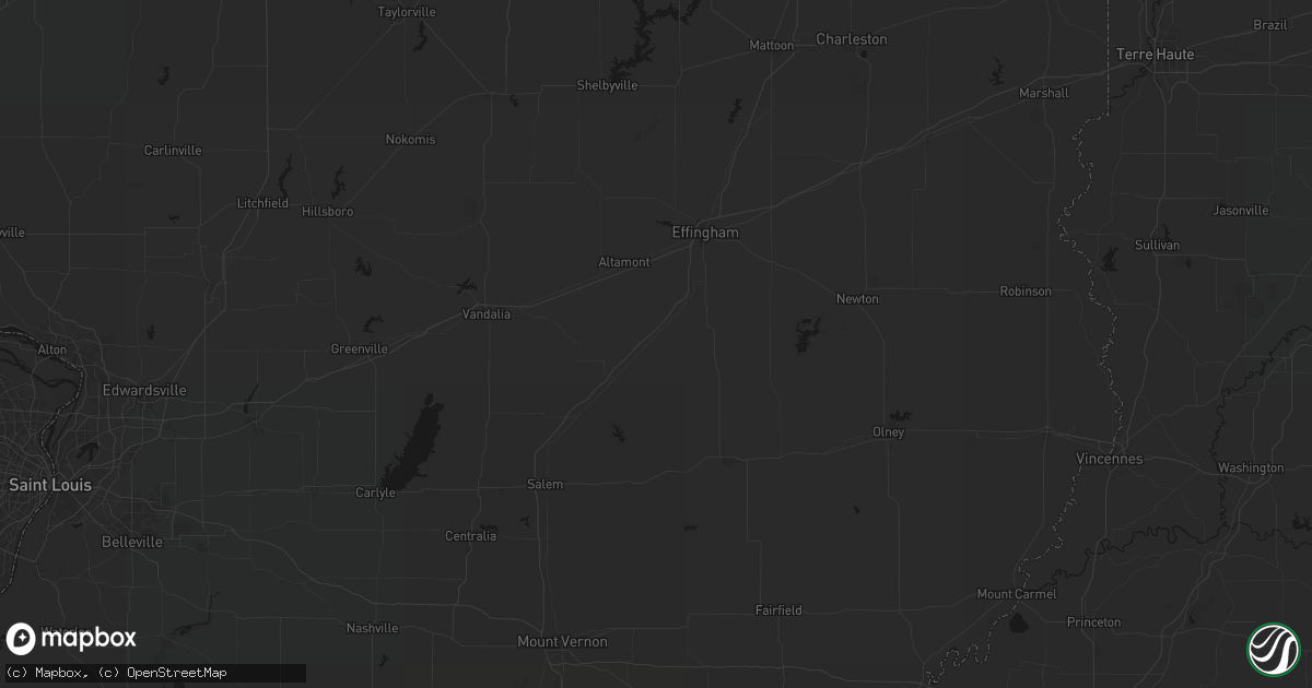 Hail map in Edgewood, IL on September 19, 2026