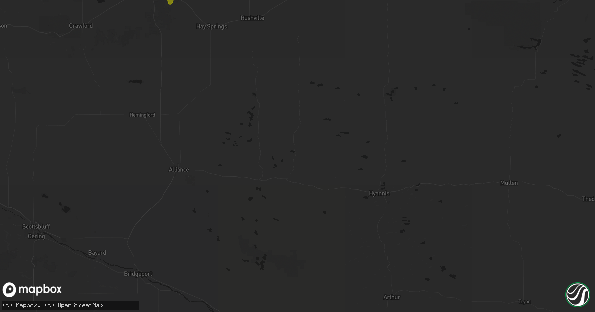 Hail map in Ellsworth, NE on September 19, 2026