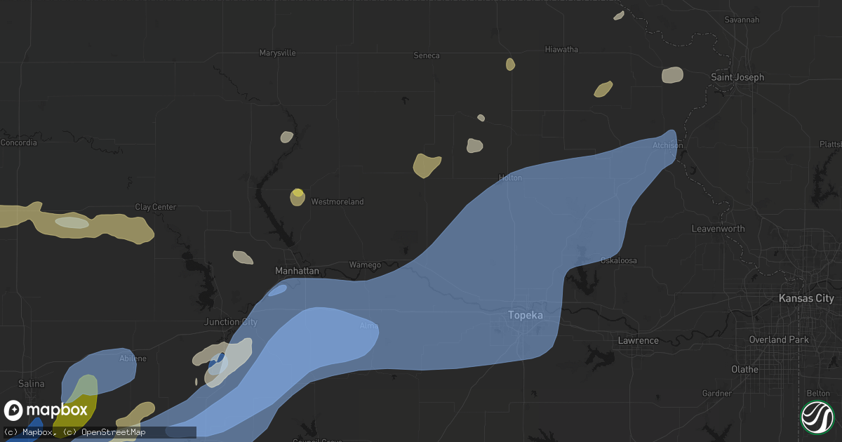 Hail map in Emmett, KS on September 19, 2026