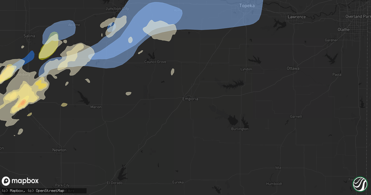 Hail map in Emporia, KS on September 19, 2026