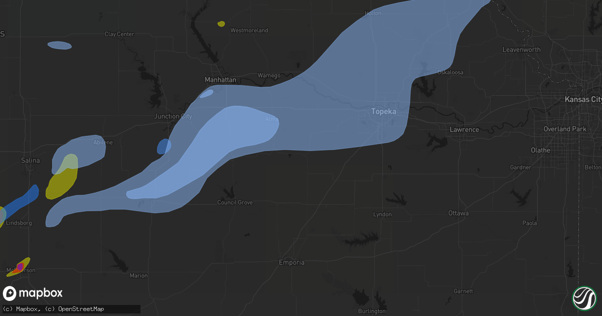 Hail map in Eskridge, KS on September 19, 2026