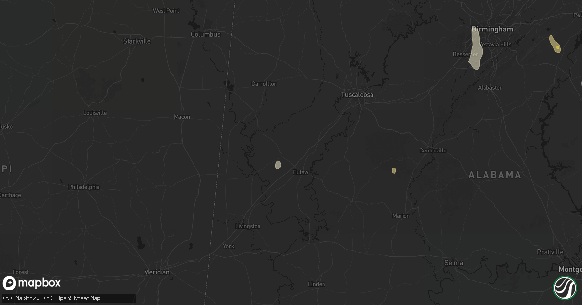 Hail map in Eutaw, AL on September 19, 2026