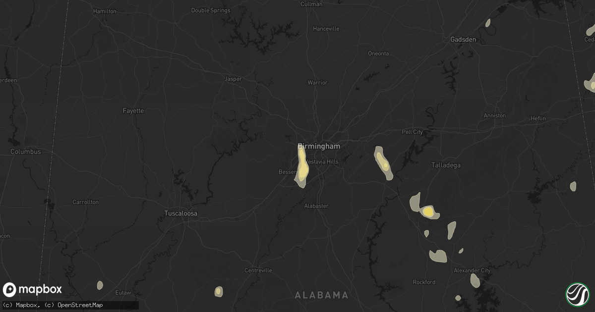 Hail map in Fairfield, AL on September 19, 2026