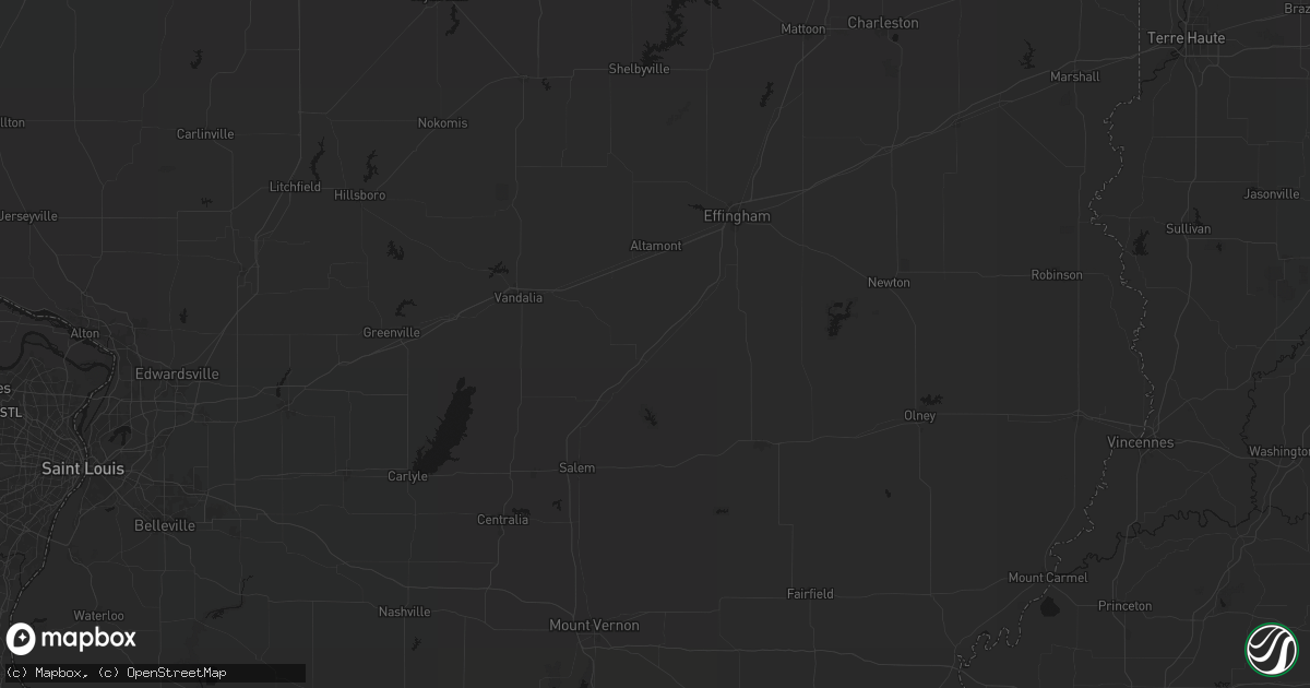Hail map in Farina, IL on September 19, 2026