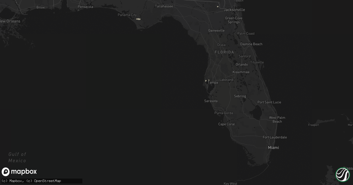 Hail map in Florida on September 19, 2026