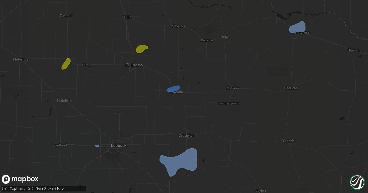 Hail map in Floydada, TX on September 19, 2026