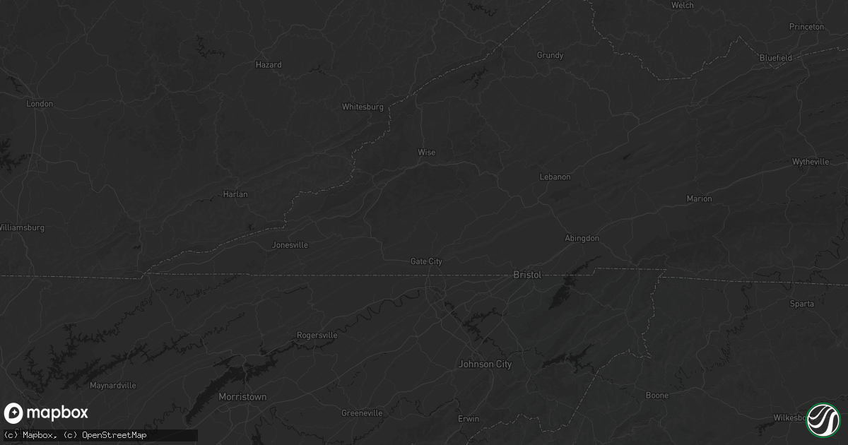 Hail map in Fort Blackmore, VA on September 19, 2026