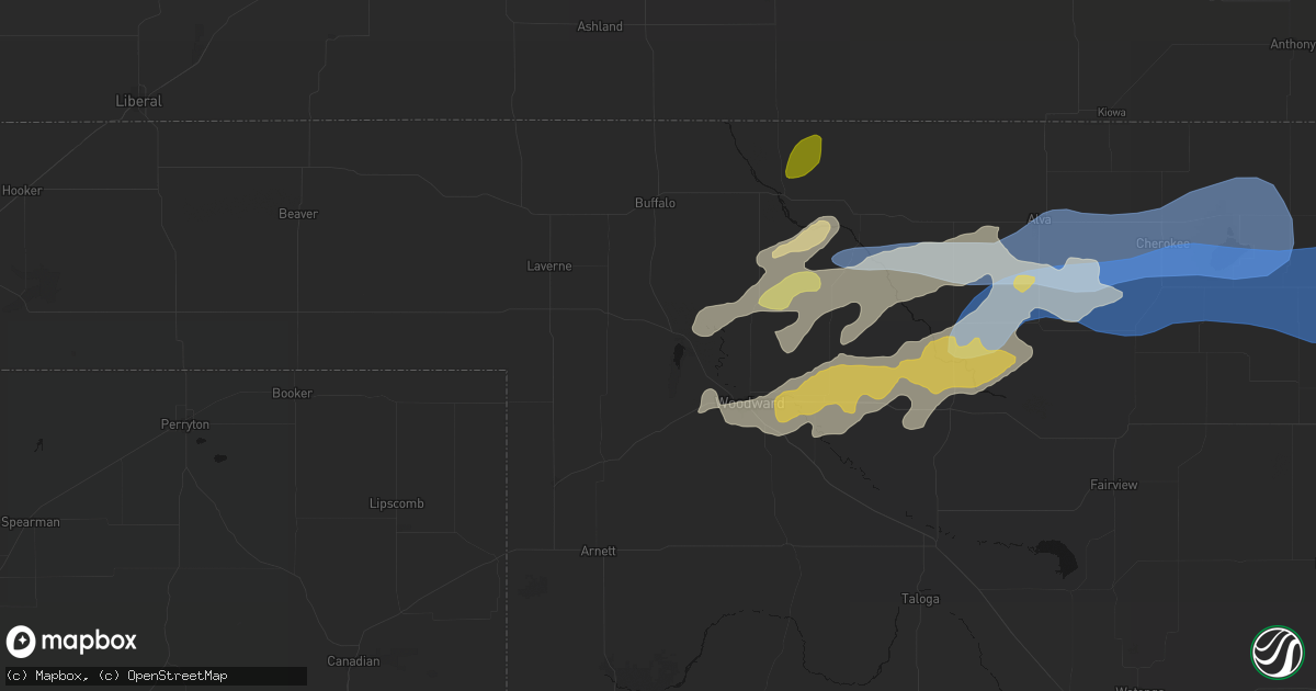 Hail map in Fort Supply, OK on September 19, 2026