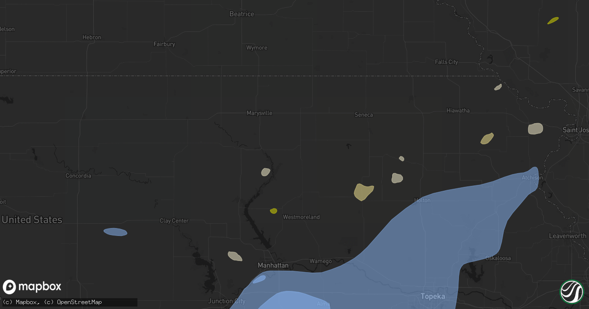 Hail map in Frankfort, KS on September 19, 2026