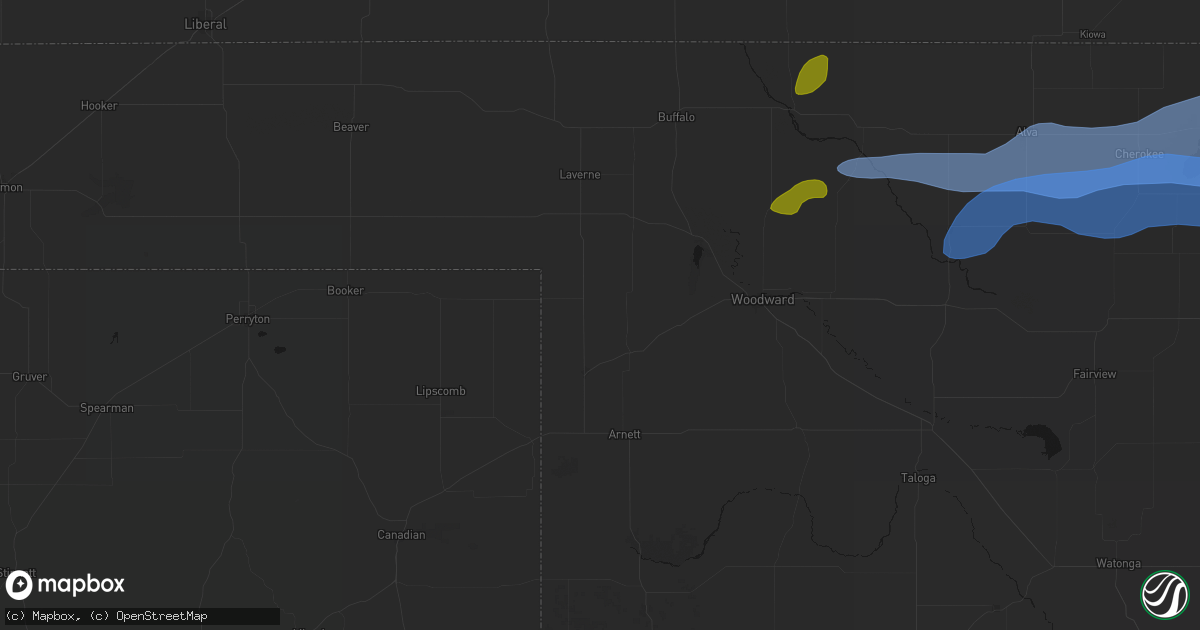 Hail map in Gage, OK on September 19, 2026