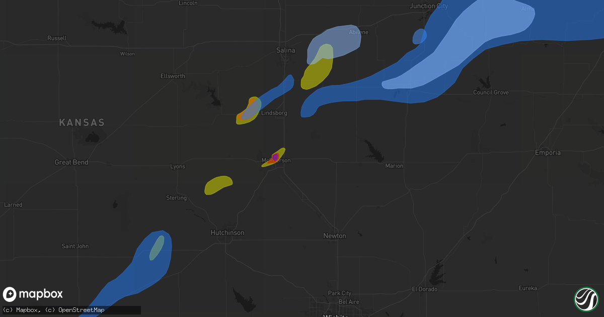 Hail map in Galva, KS on September 19, 2026