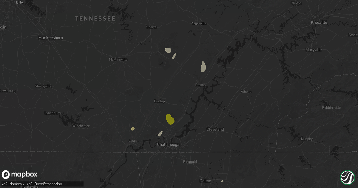 Hail map in Graysville, TN on September 19, 2026