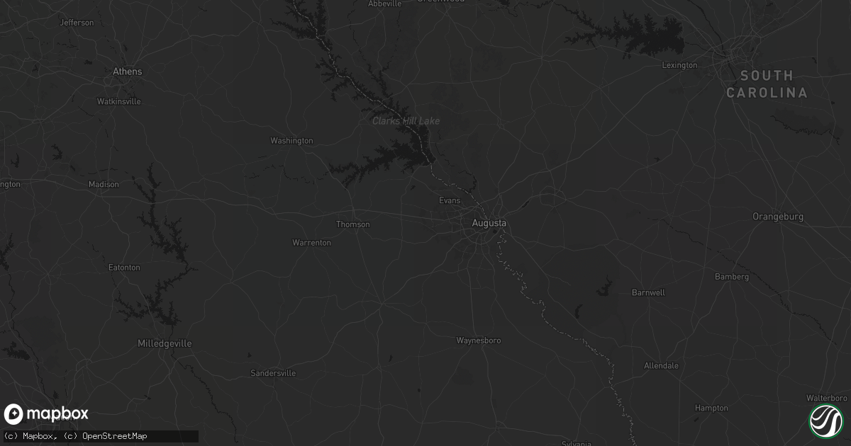 Hail map in Grovetown, GA on September 19, 2026