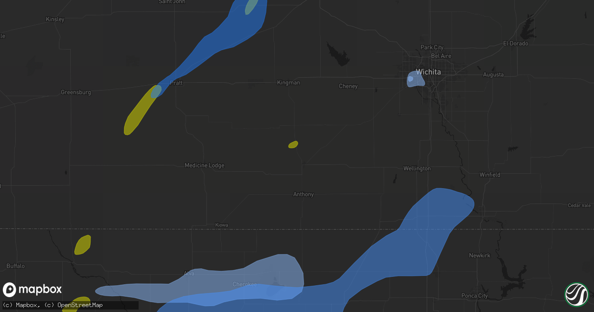 Hail map in Harper, KS on September 19, 2026
