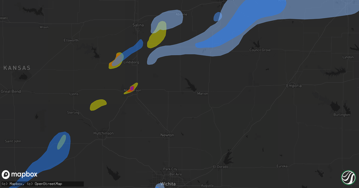 Hail map in Hillsboro, KS on September 19, 2026