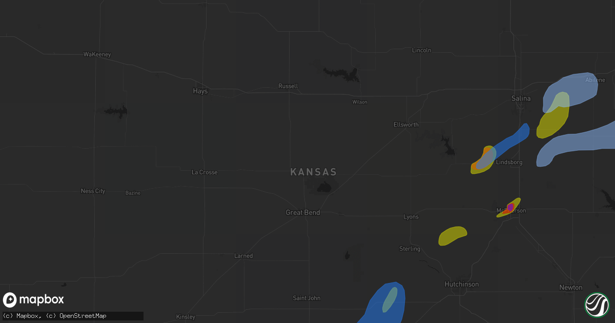 Hail map in Hoisington, KS on September 19, 2026