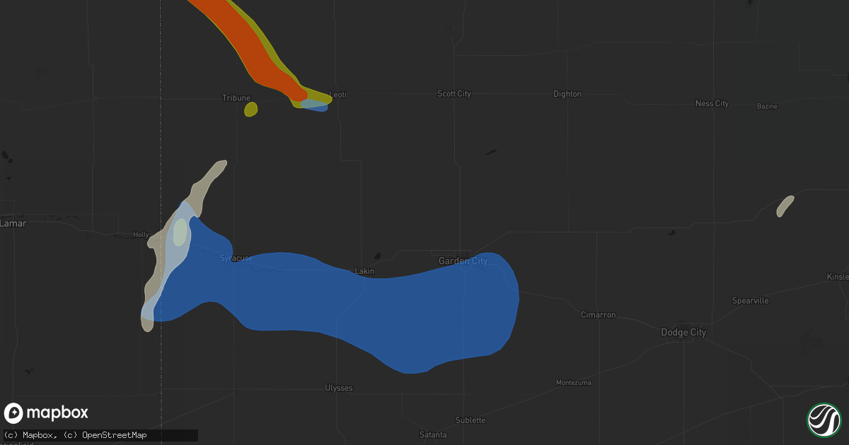 Hail map in Holcomb, KS on September 19, 2026