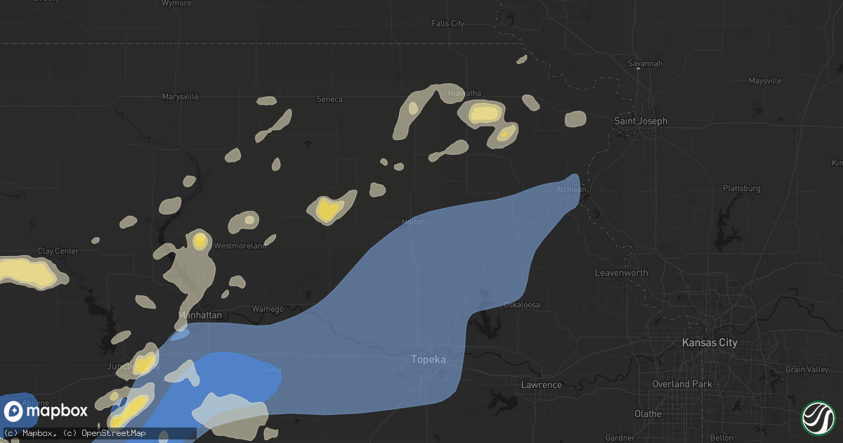 Hail map in Holton, KS on September 19, 2026