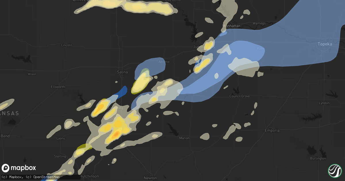 Hail map in Hope, KS on September 19, 2026
