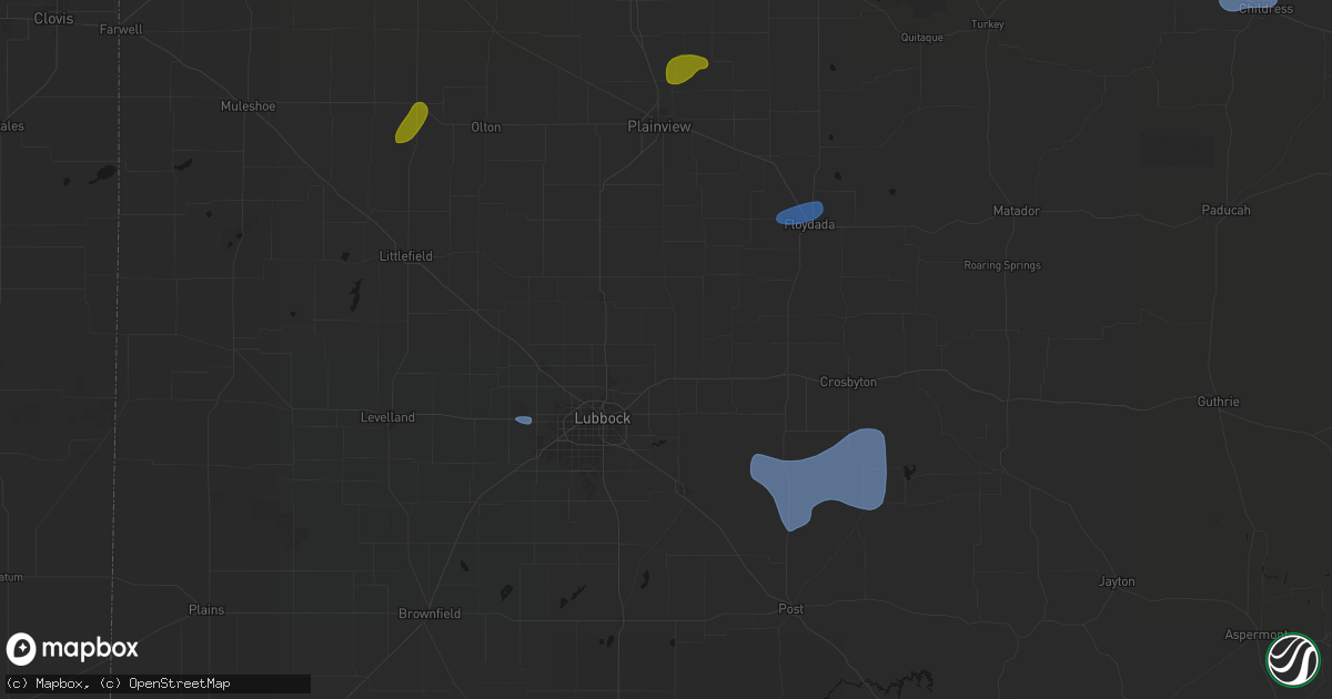 Hail map in Idalou, TX on September 19, 2026