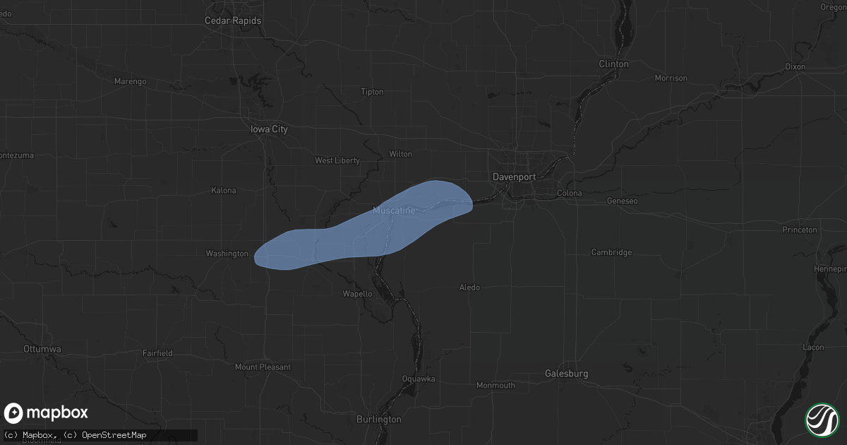 Hail map in Illinois City, IL on September 19, 2026