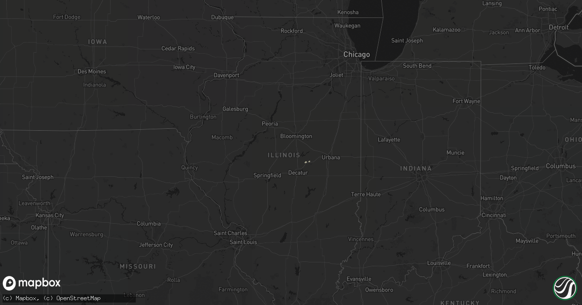 Hail map in Illinois on September 19, 2026