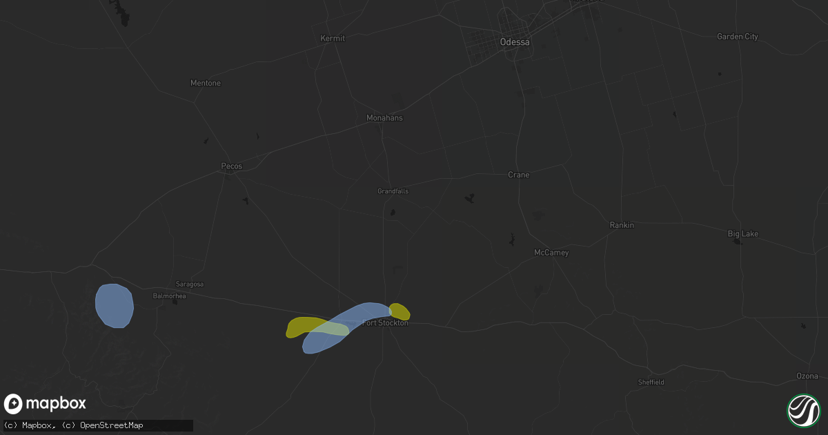 Hail map in Imperial, TX on September 19, 2026