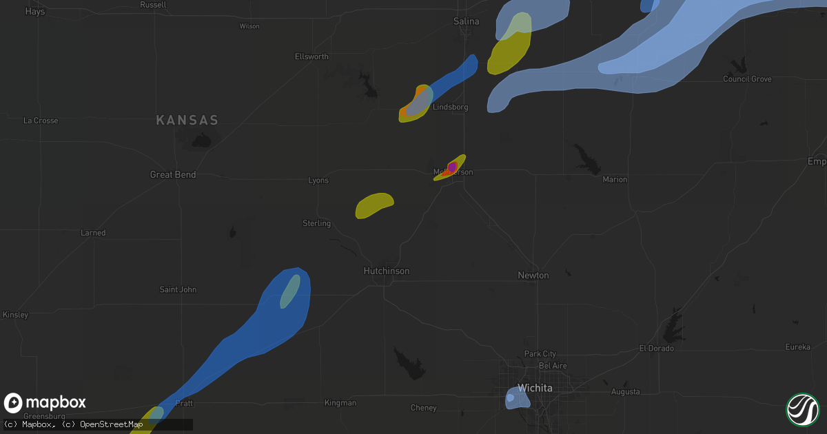 Hail map in Inman, KS on September 19, 2026