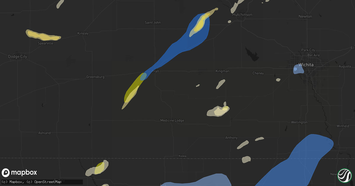 Hail map in Isabel, KS on September 19, 2026