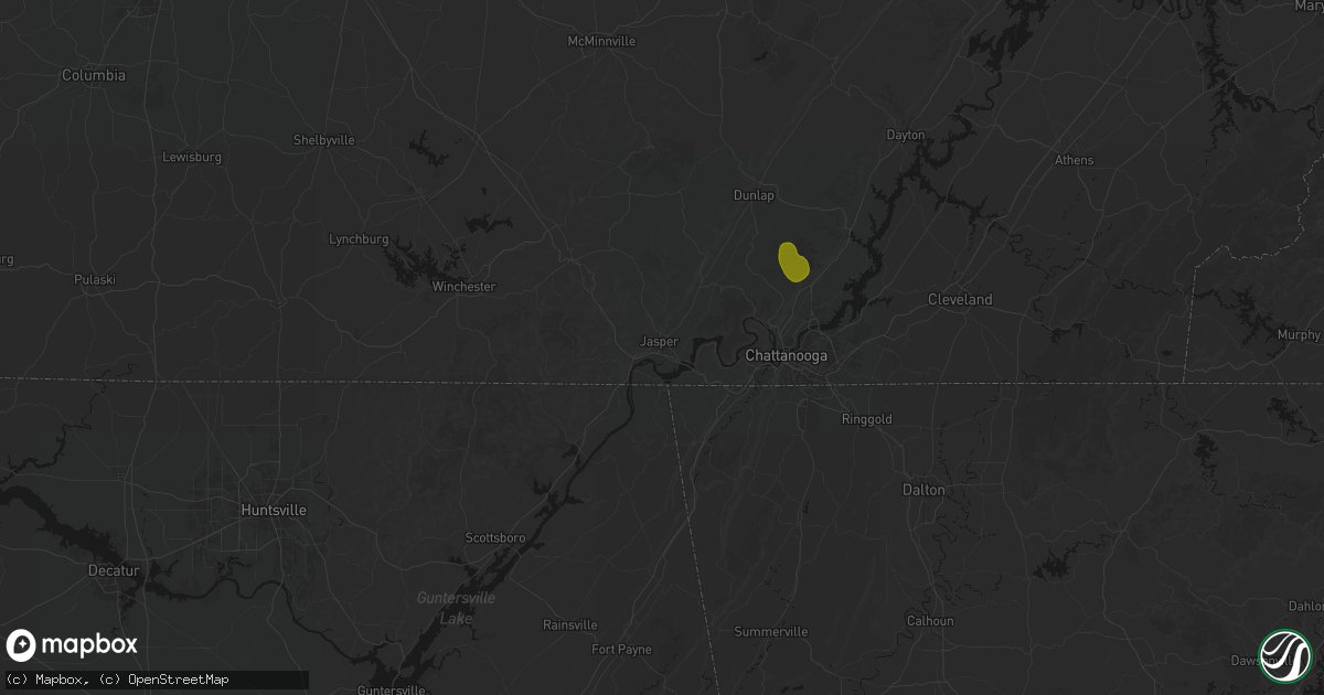 Hail map in Jasper, TN on September 19, 2026