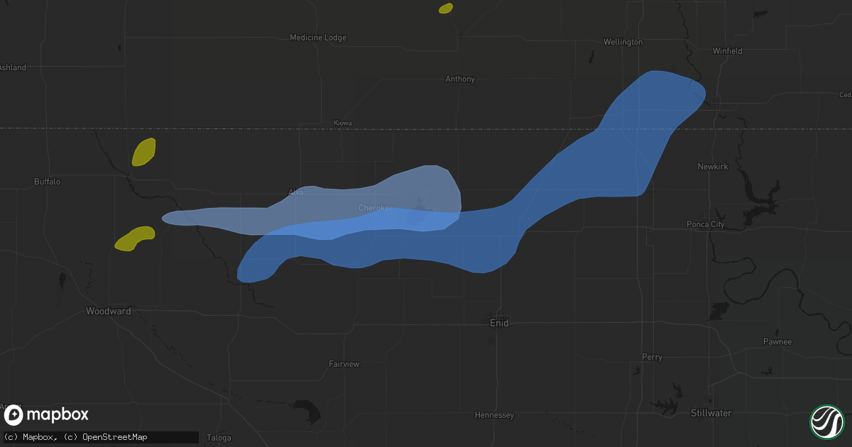 Hail map in Jet, OK on September 19, 2026