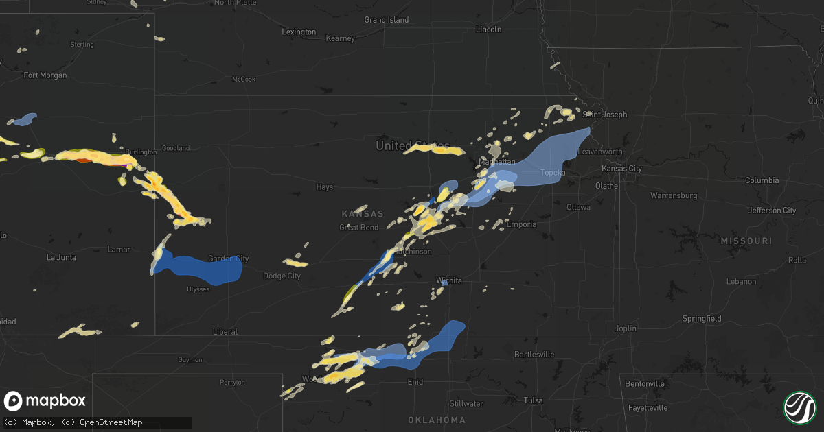 Hail map in Kansas on September 19, 2026