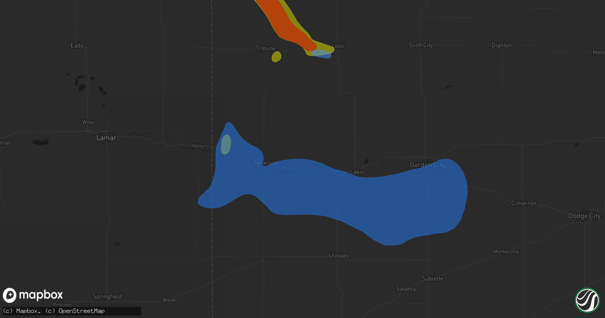Hail map in Kendall, KS on September 19, 2026