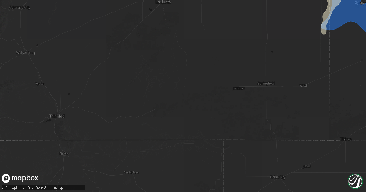 Hail map in Kim, CO on September 19, 2026