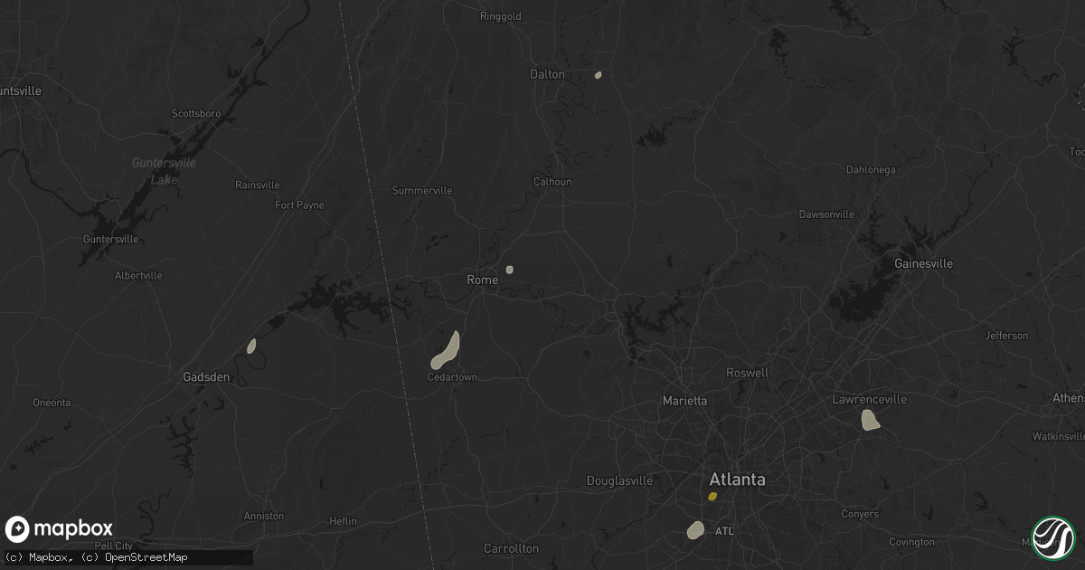 Hail map in Kingston, GA on September 19, 2026
